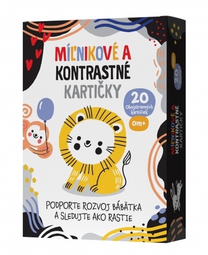 Míľnikové a kontrastné kartičky 2v1 - 20 obojstranných kartičiek