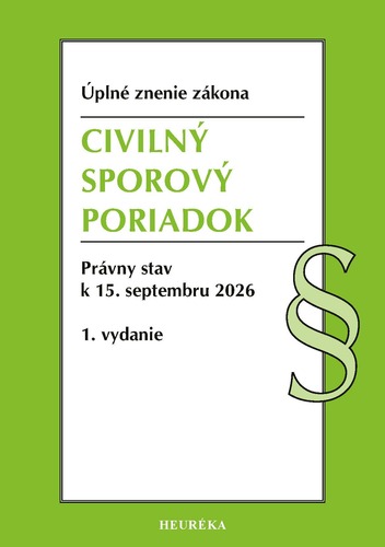 Civilný sporový poriadok. 1. vyd., 8/2026