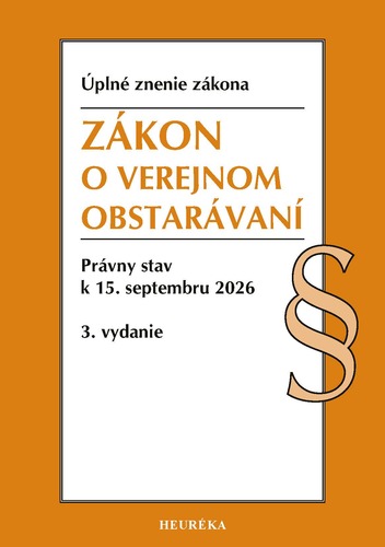 Zákon o verejnom obstarávaní. 3. vyd., 8/2026