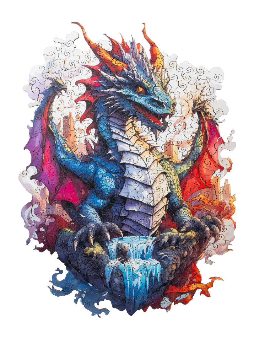 RECENTTOYS Drevené puzzle - Drak