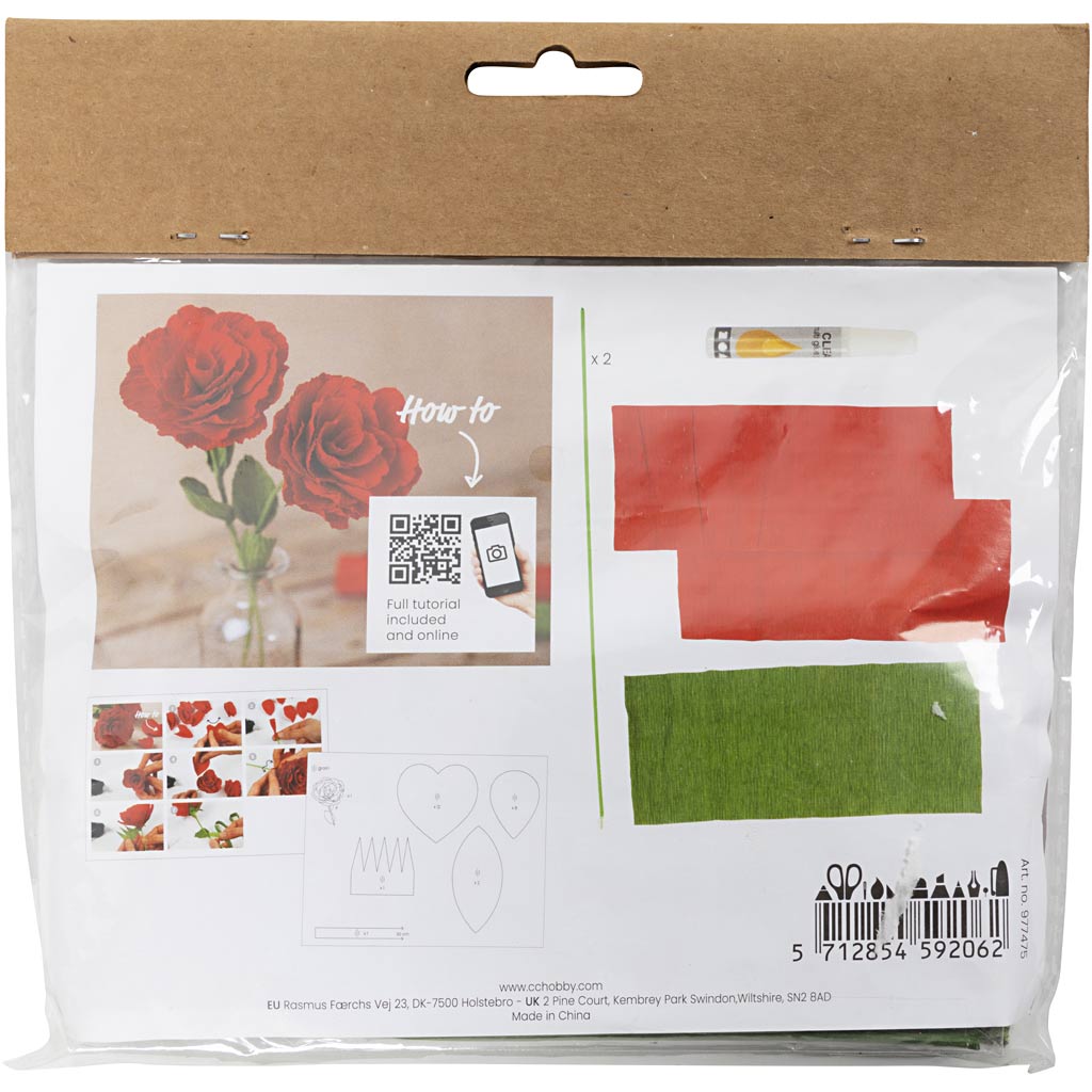 Mini kreatívna sada Krepový papier – Ruže