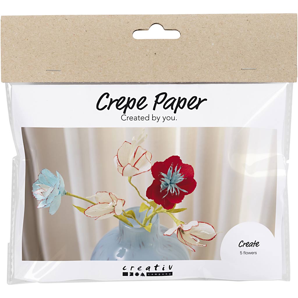 Mini kreatívna sada Krepový papier – Kvety