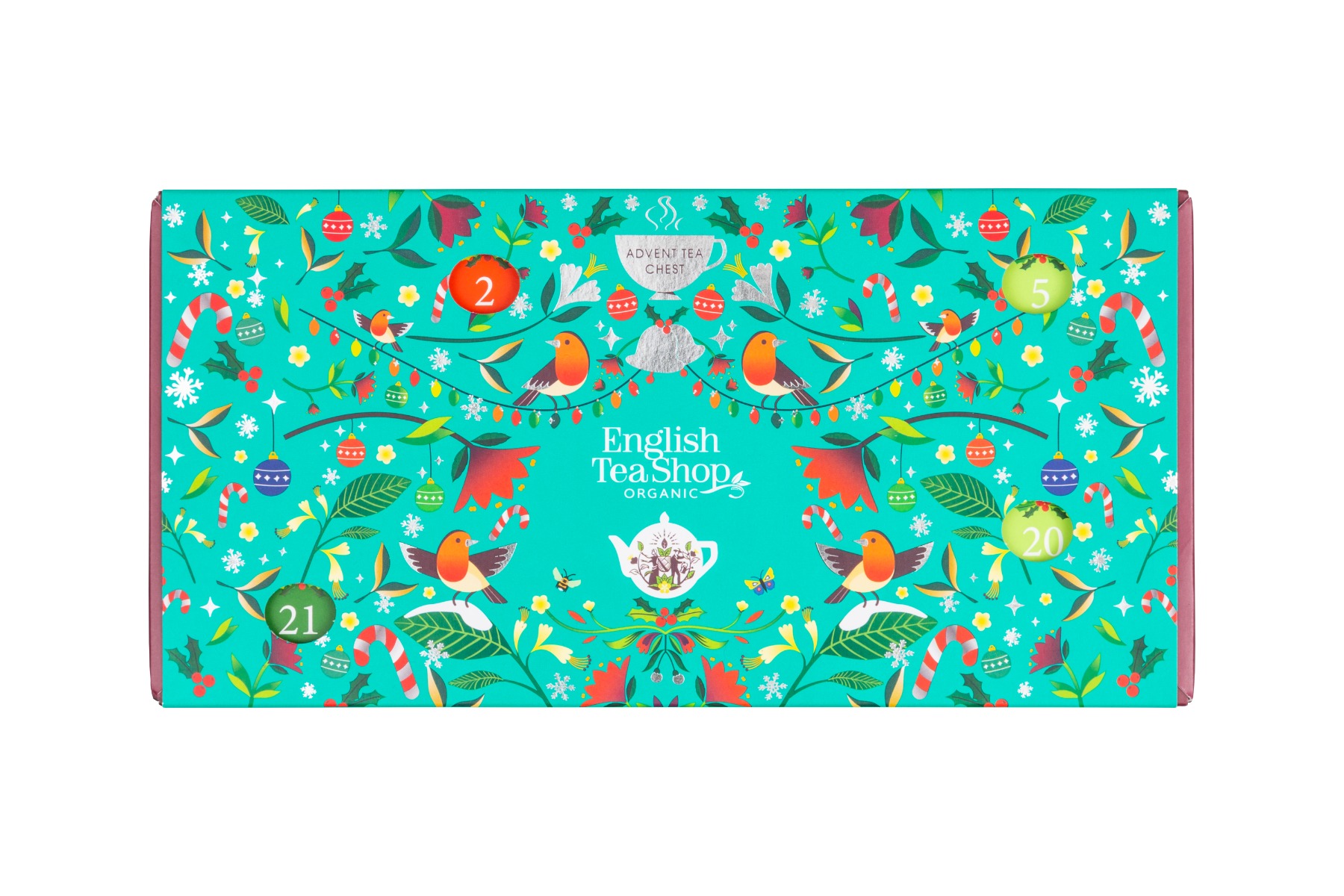English Tea Shop Bio Čajový adventný kalendár Červienka, 25 pyramíd