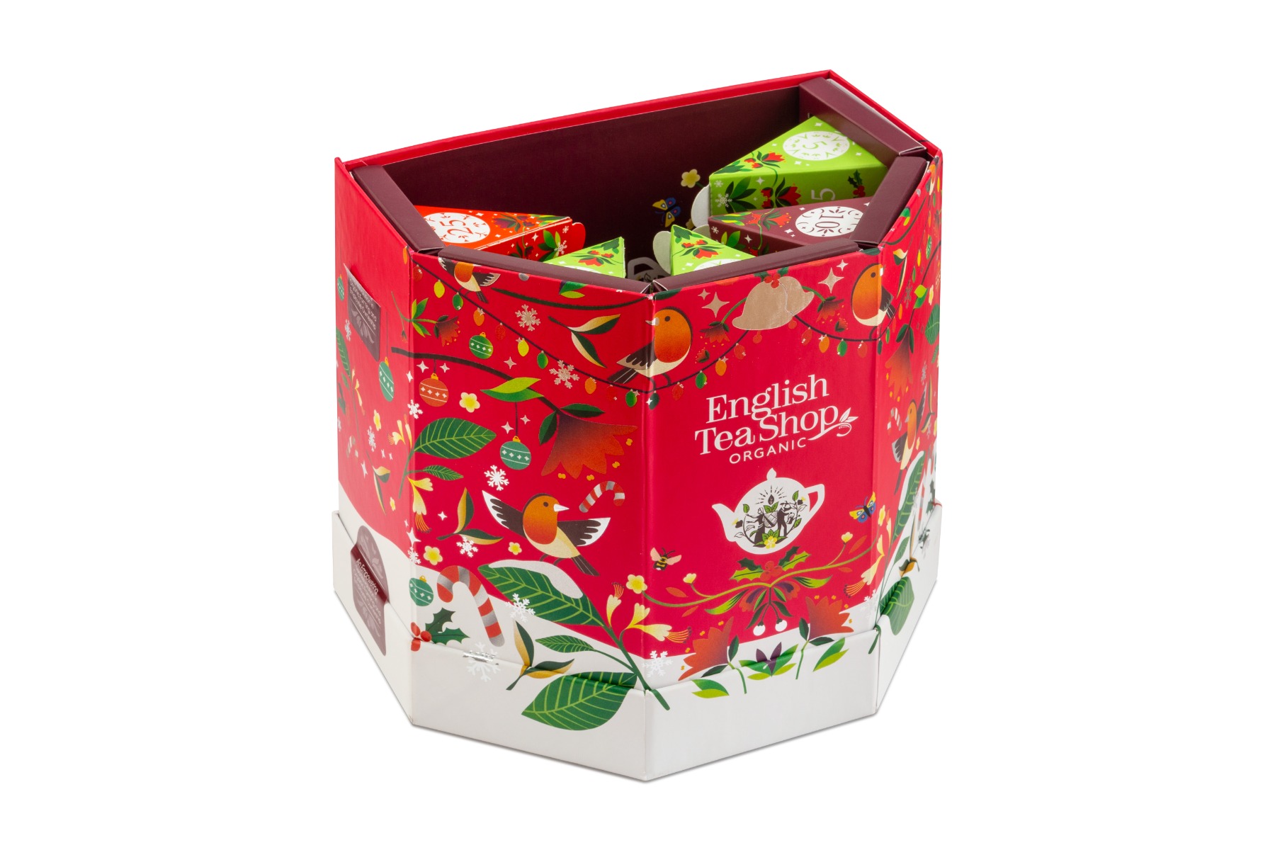 English Tea Shop Bio Rozkladací čajový adventný kalendár, 25 pyramíd