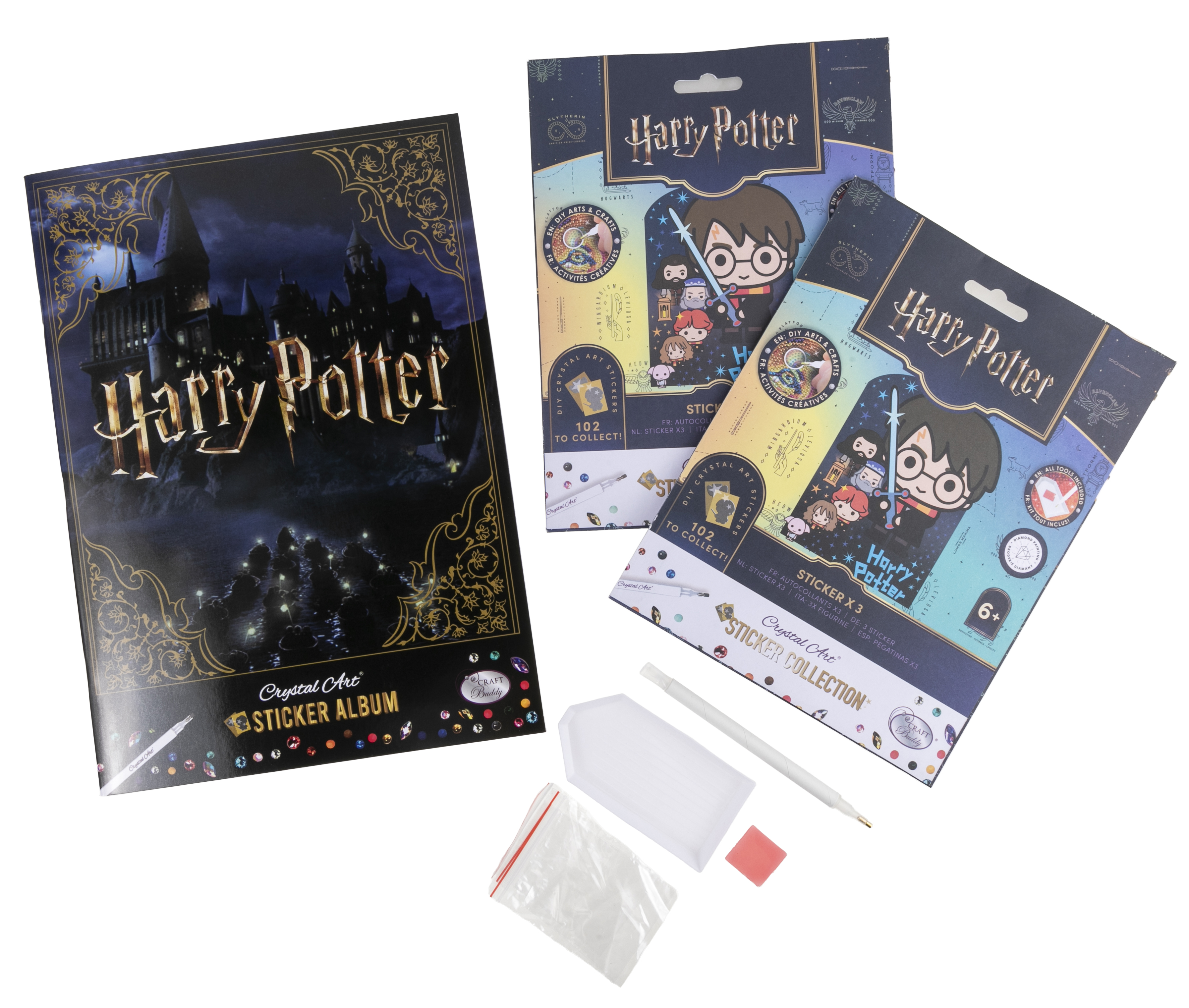 Zberateľský album s nálepkami Harry Potter vykladanie z diamantov