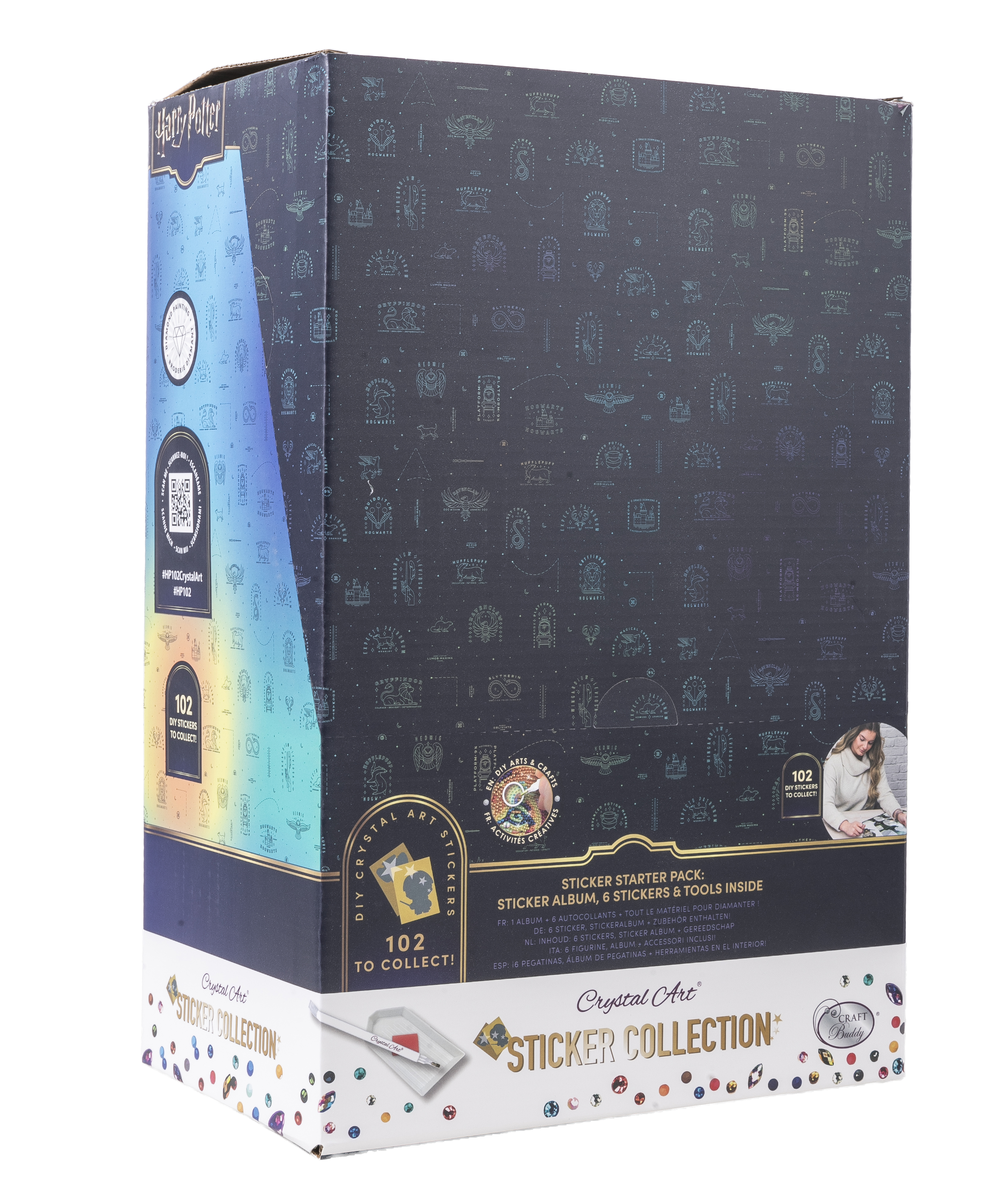 Zberateľský album s nálepkami Harry Potter vykladanie z diamantov