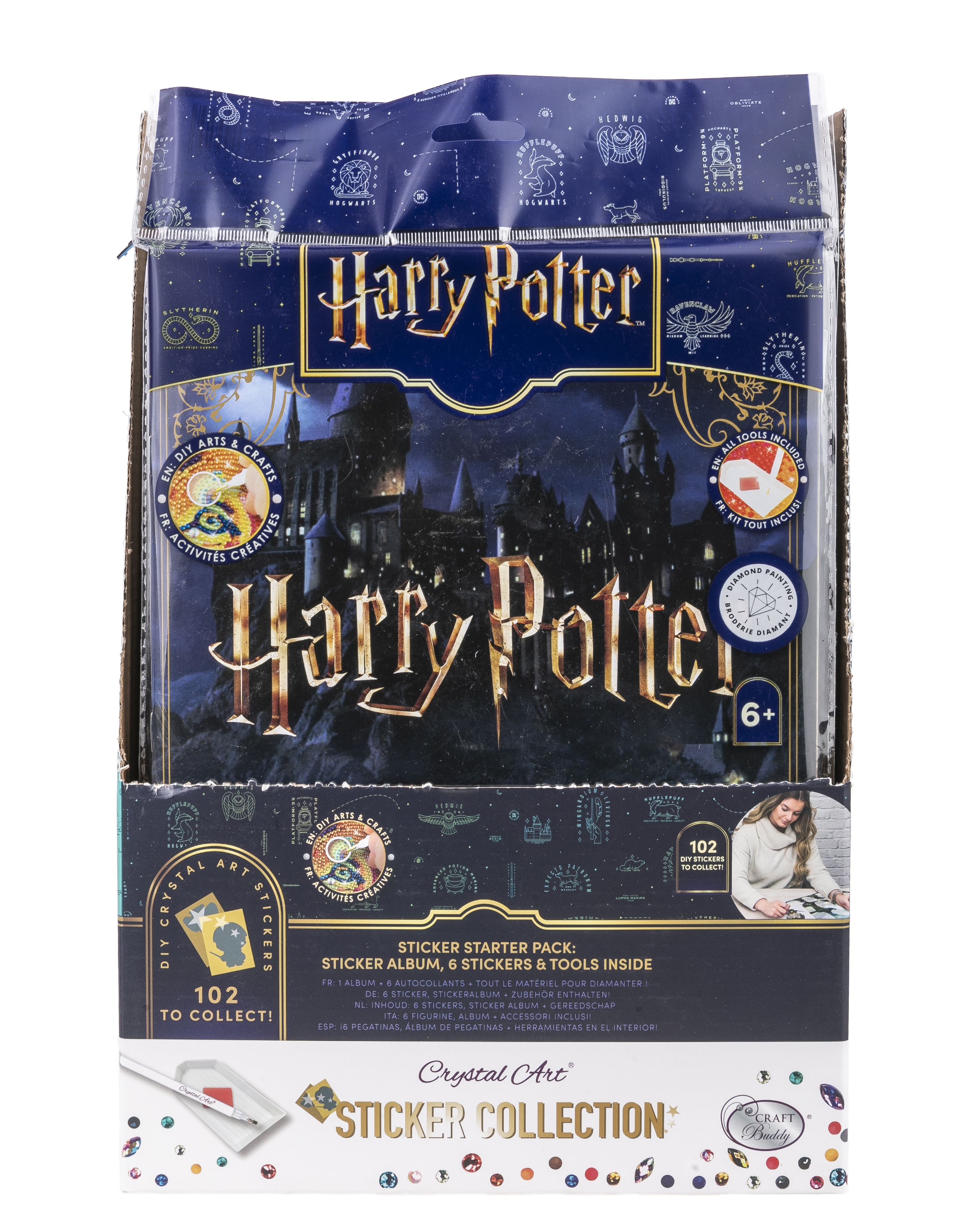 Zberateľský album s nálepkami Harry Potter vykladanie z diamantov