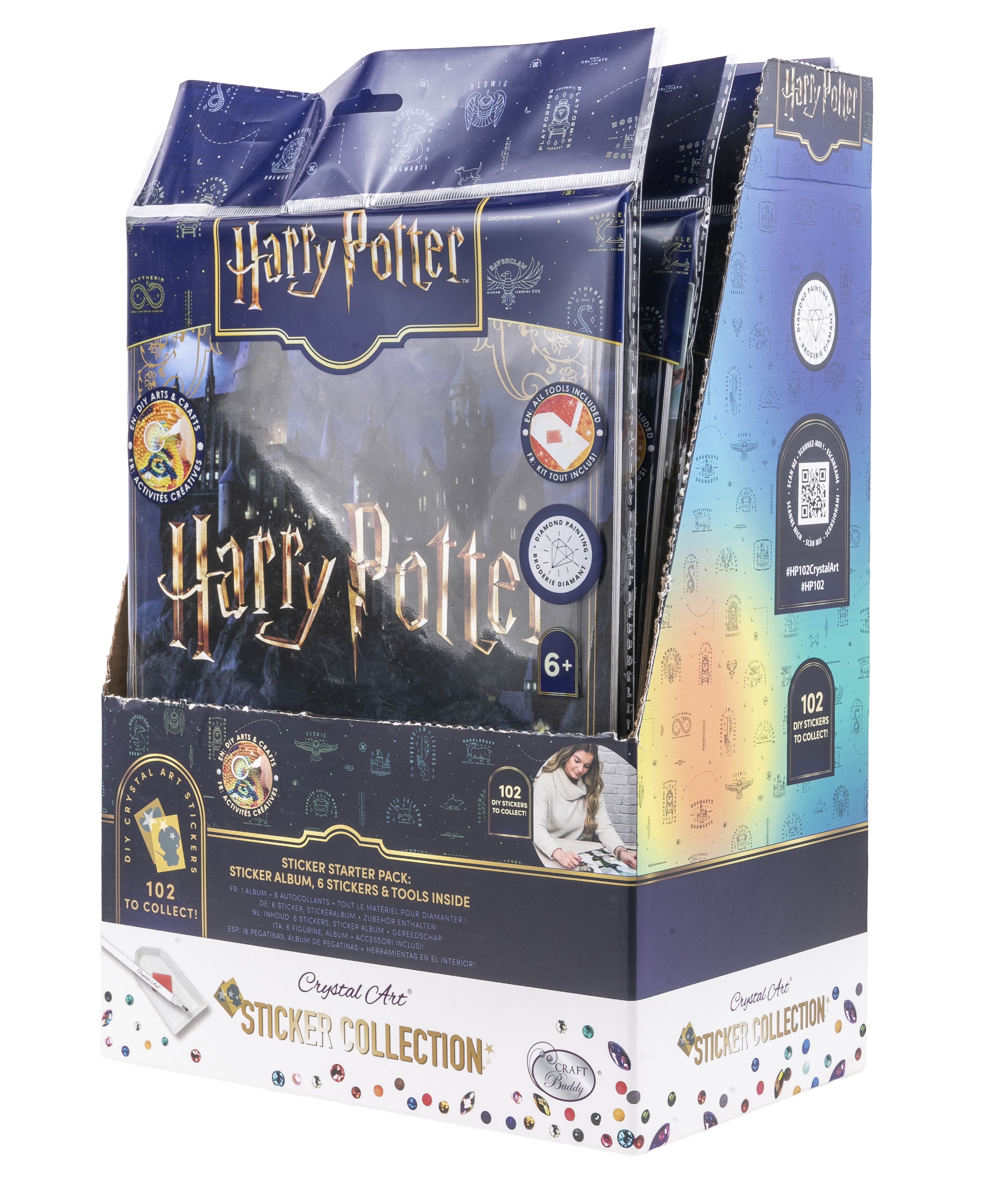 Zberateľský album s nálepkami Harry Potter vykladanie z diamantov