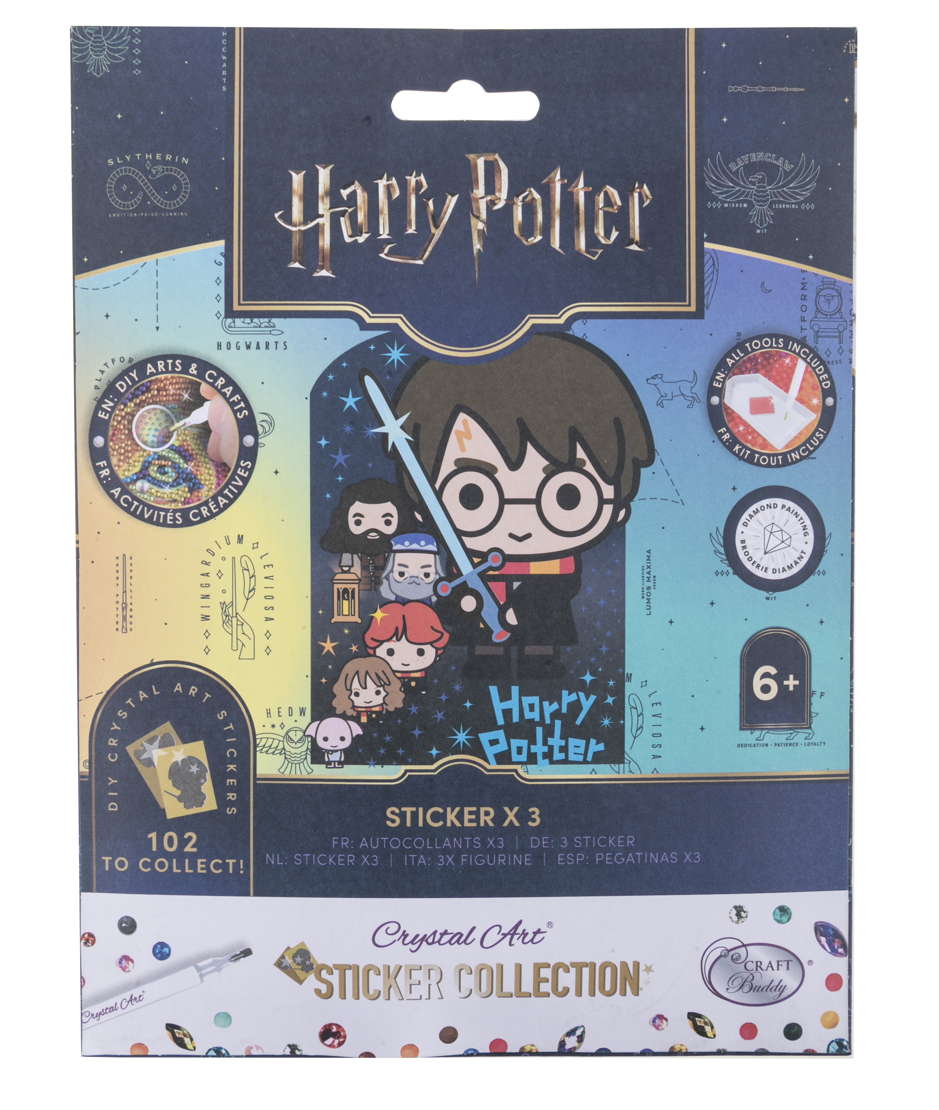 Zberateľský album s nálepkami Harry Potter vykladanie z diamantov