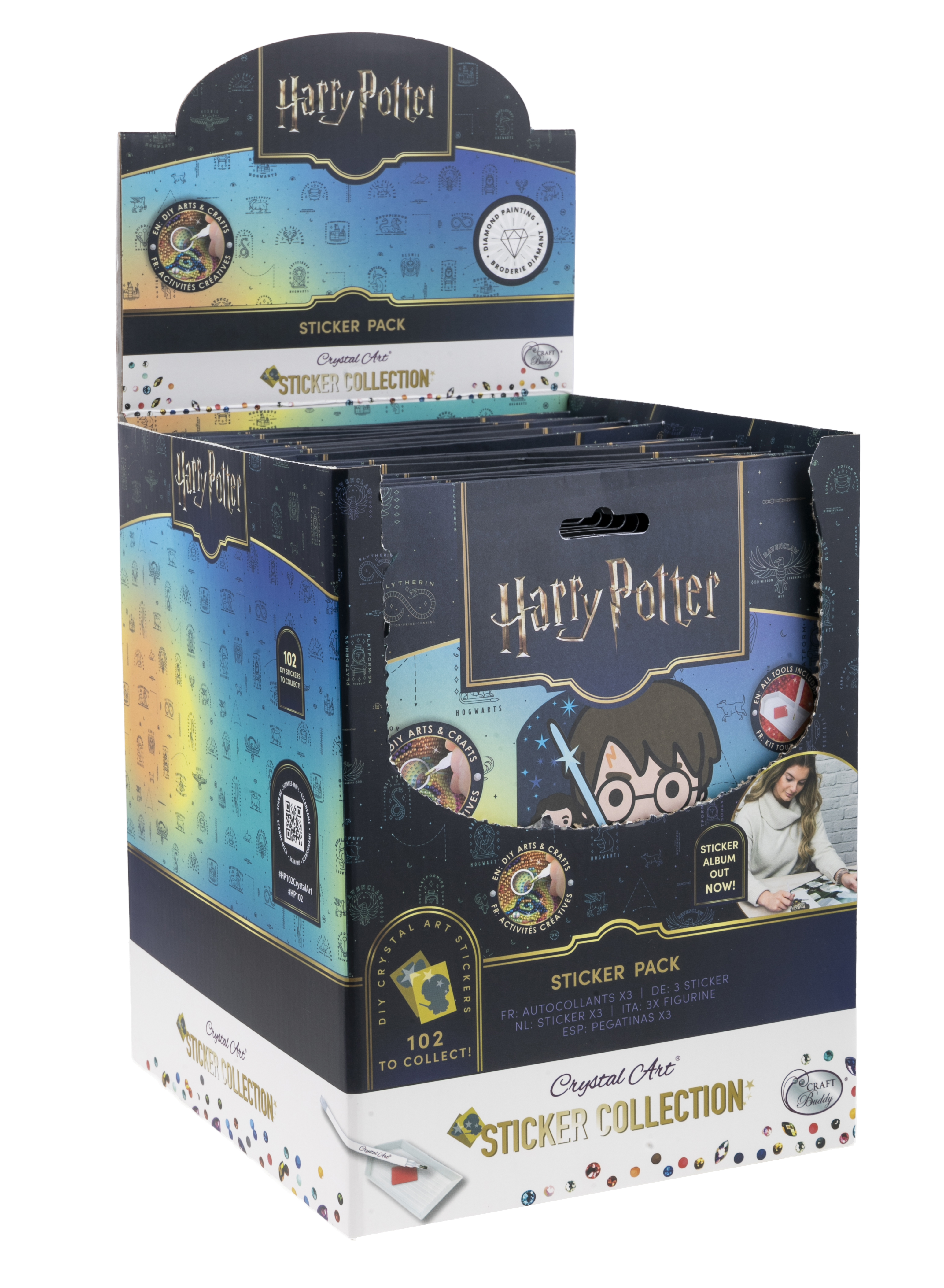 Zberateľské nálepky Harry Potter 3 ks vykladanie z diamantov