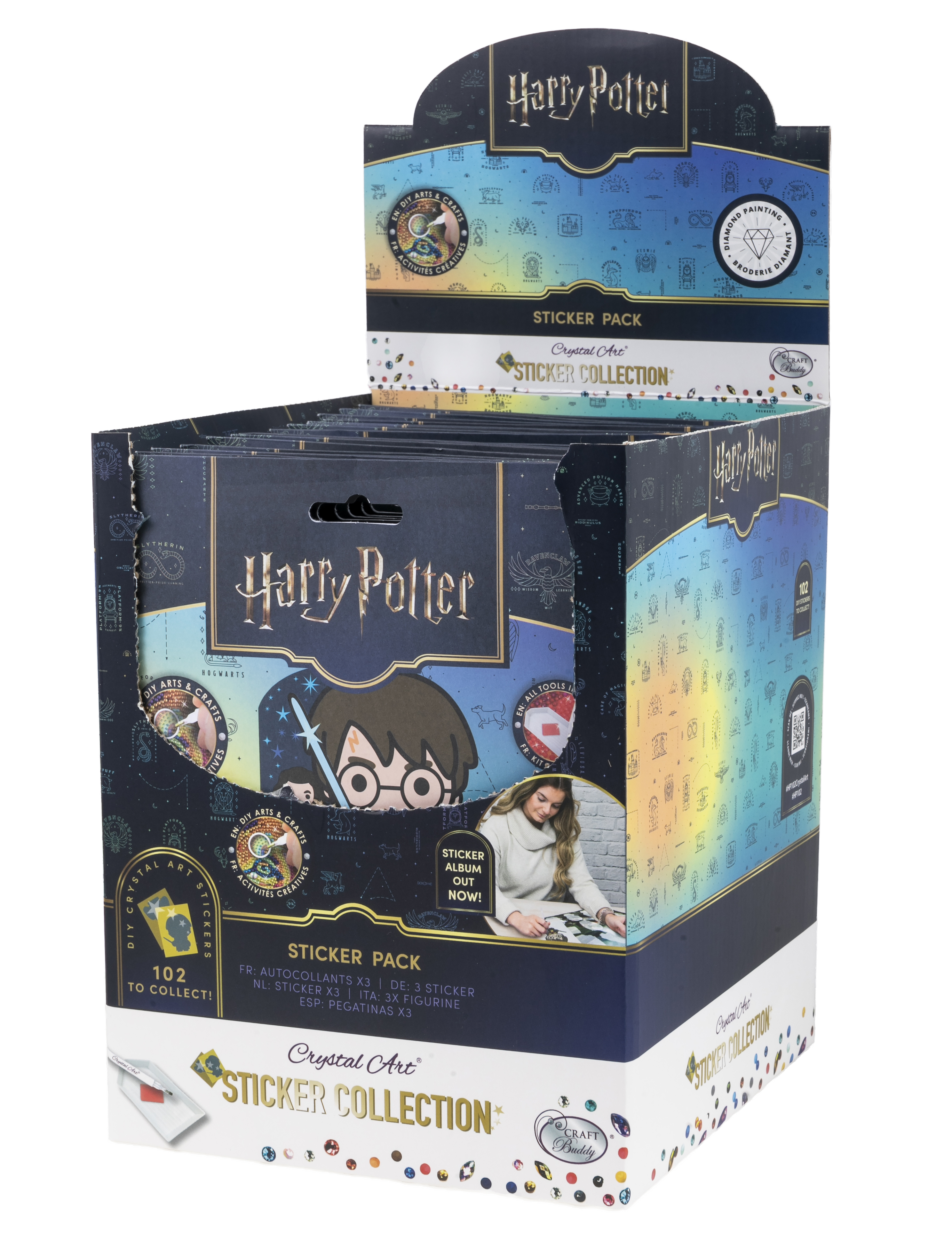 Zberateľské nálepky Harry Potter 3 ks vykladanie z diamantov