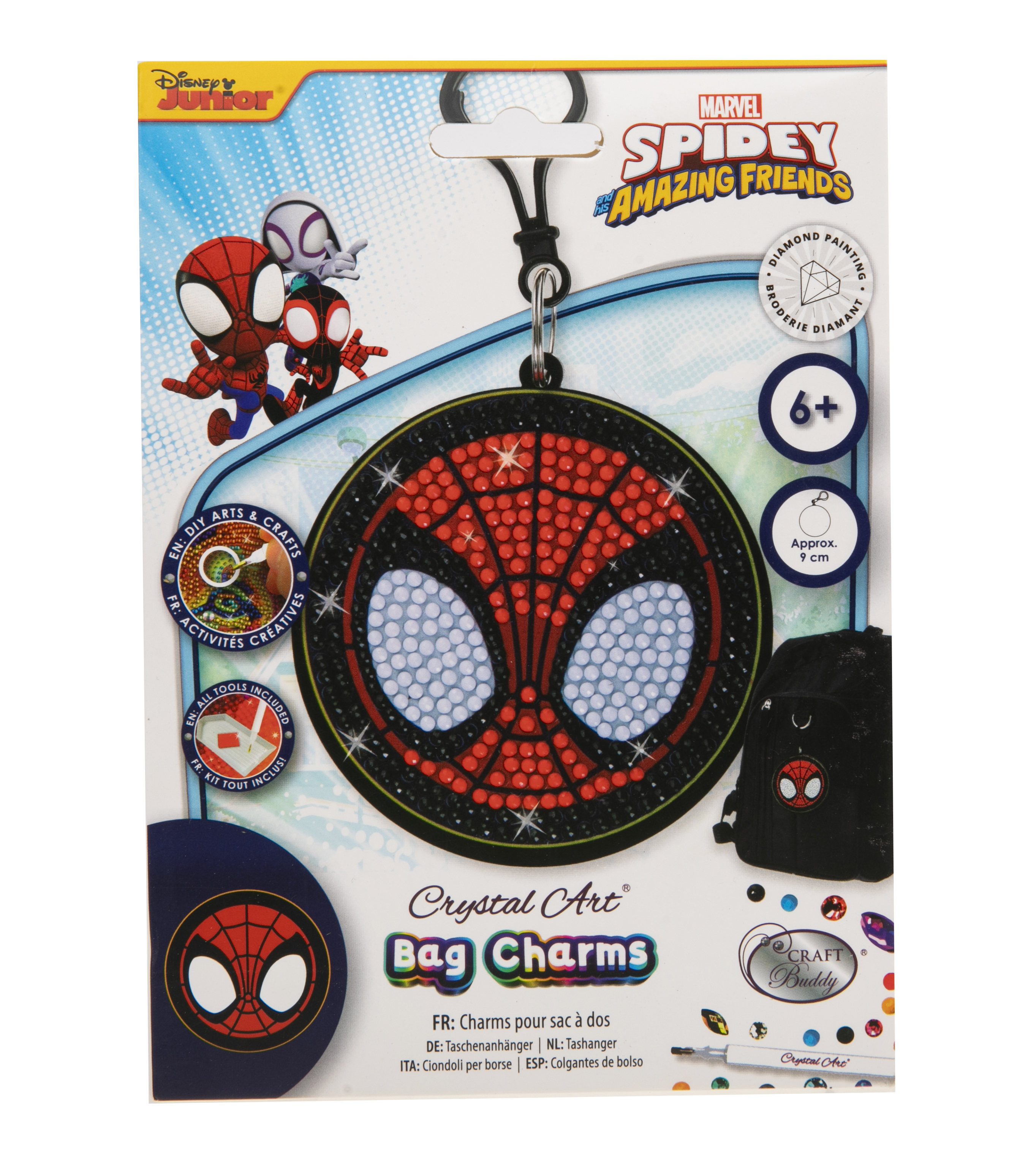 Prívesok na tašku Spider-Man Marvel vykladanie z diamantov