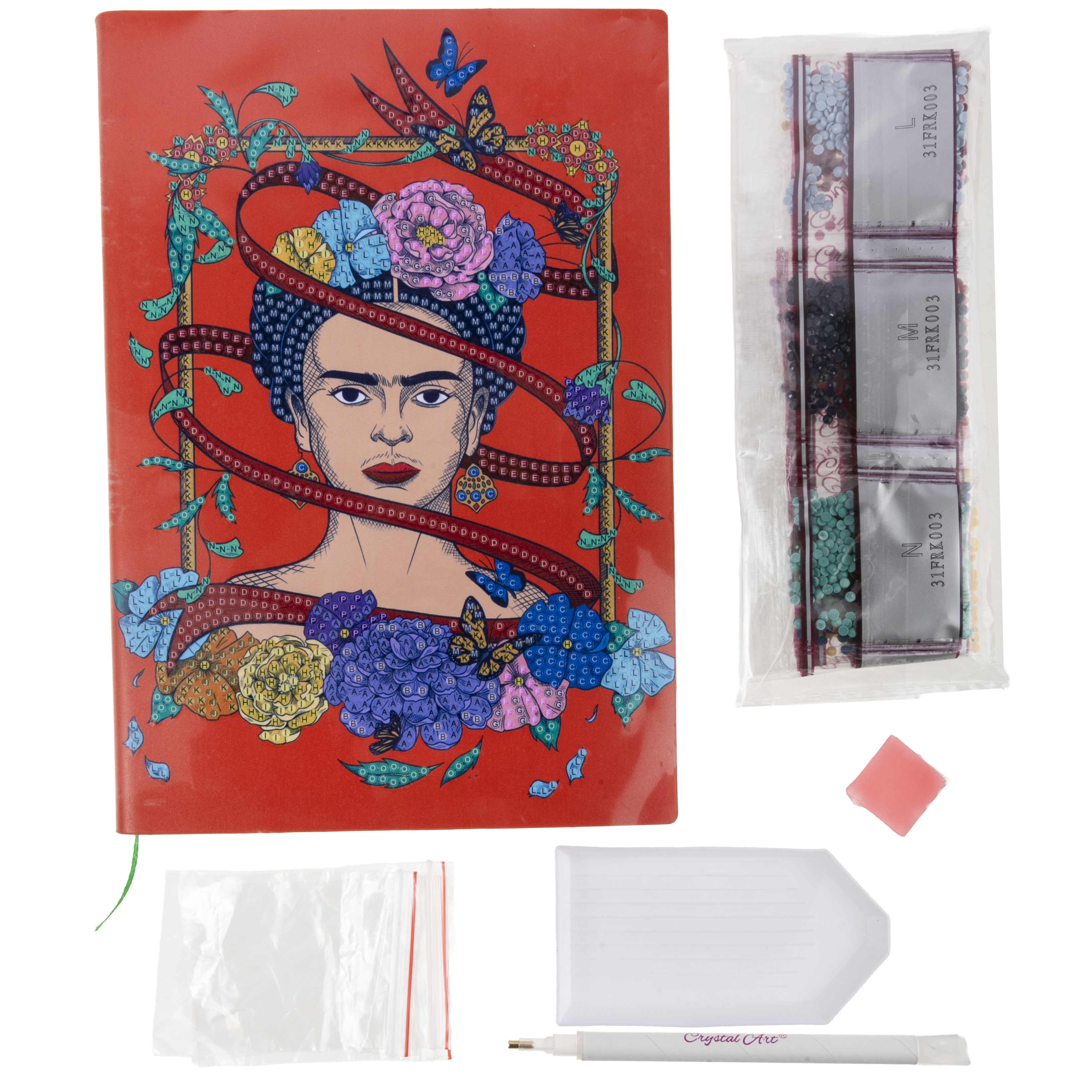 Plánovač Frida Kahlo vykladanie z diamantov
