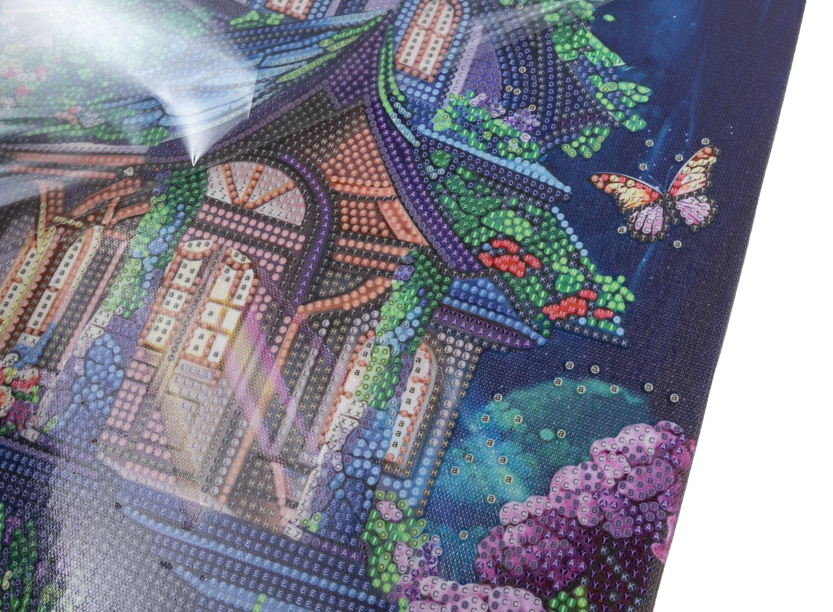 Obraz Dom fantázie (35x45 cm) vykladanie z diamantov