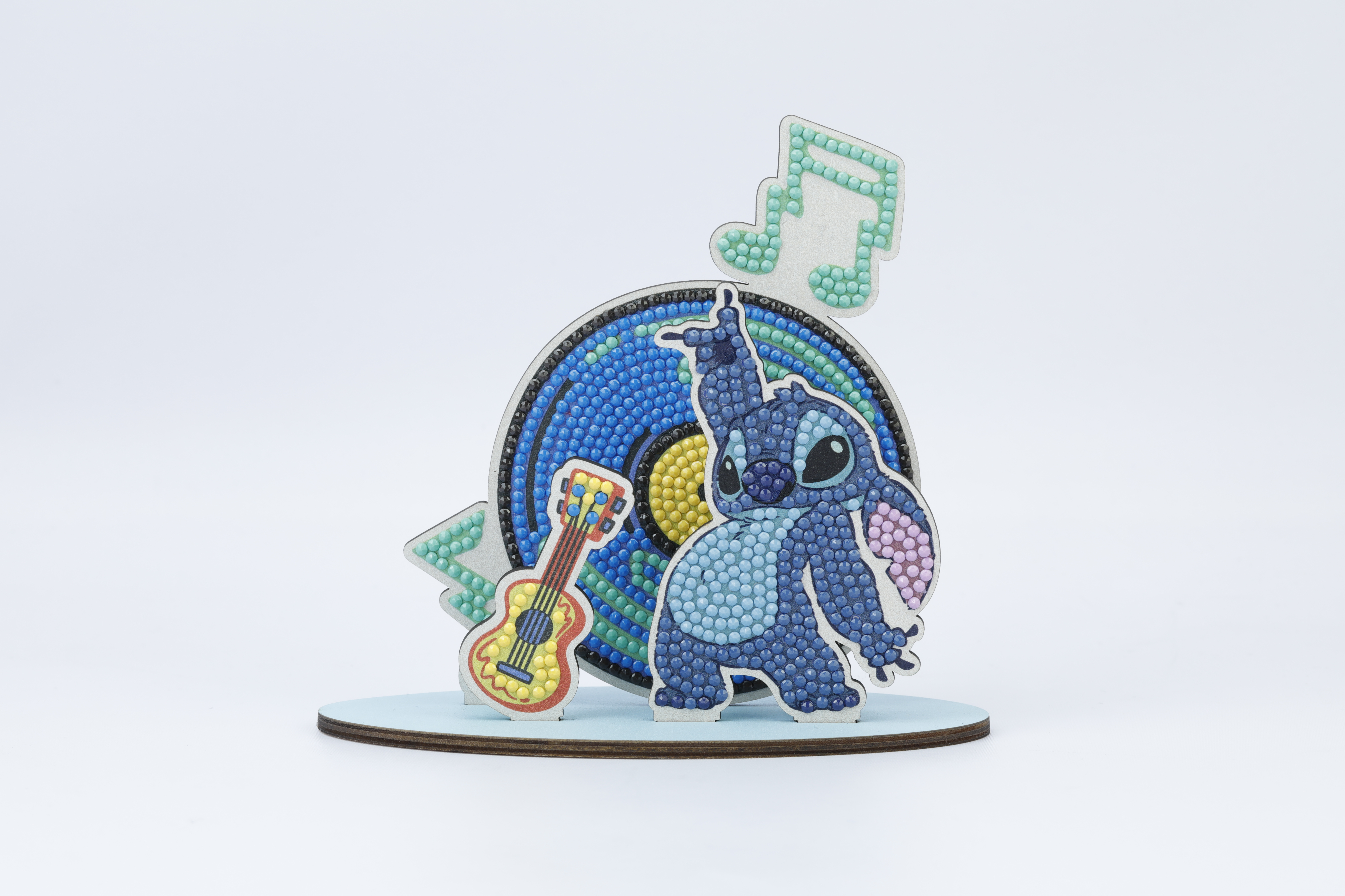 Trblietavý hudobný svet Stitch Disney vykladanie z diamantov 3 ks