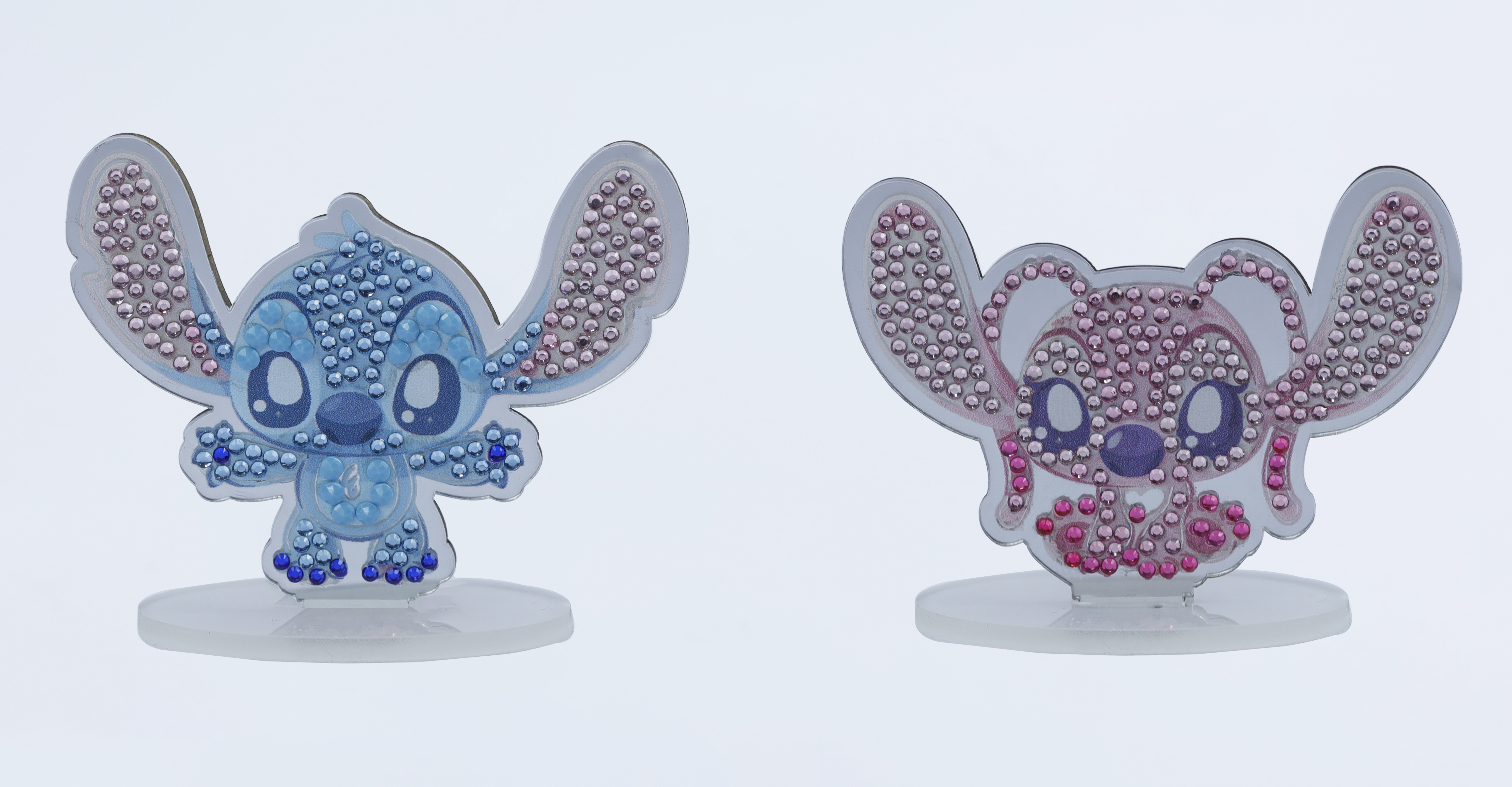 Žiarivé figúrky Stitch a Angel Disney s magnetom vykladanie z diamantov 2 ks