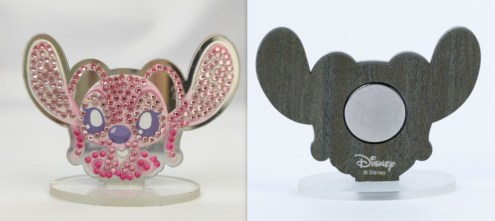 Žiarivé figúrky Stitch a Angel Disney s magnetom vykladanie z diamantov 2 ks