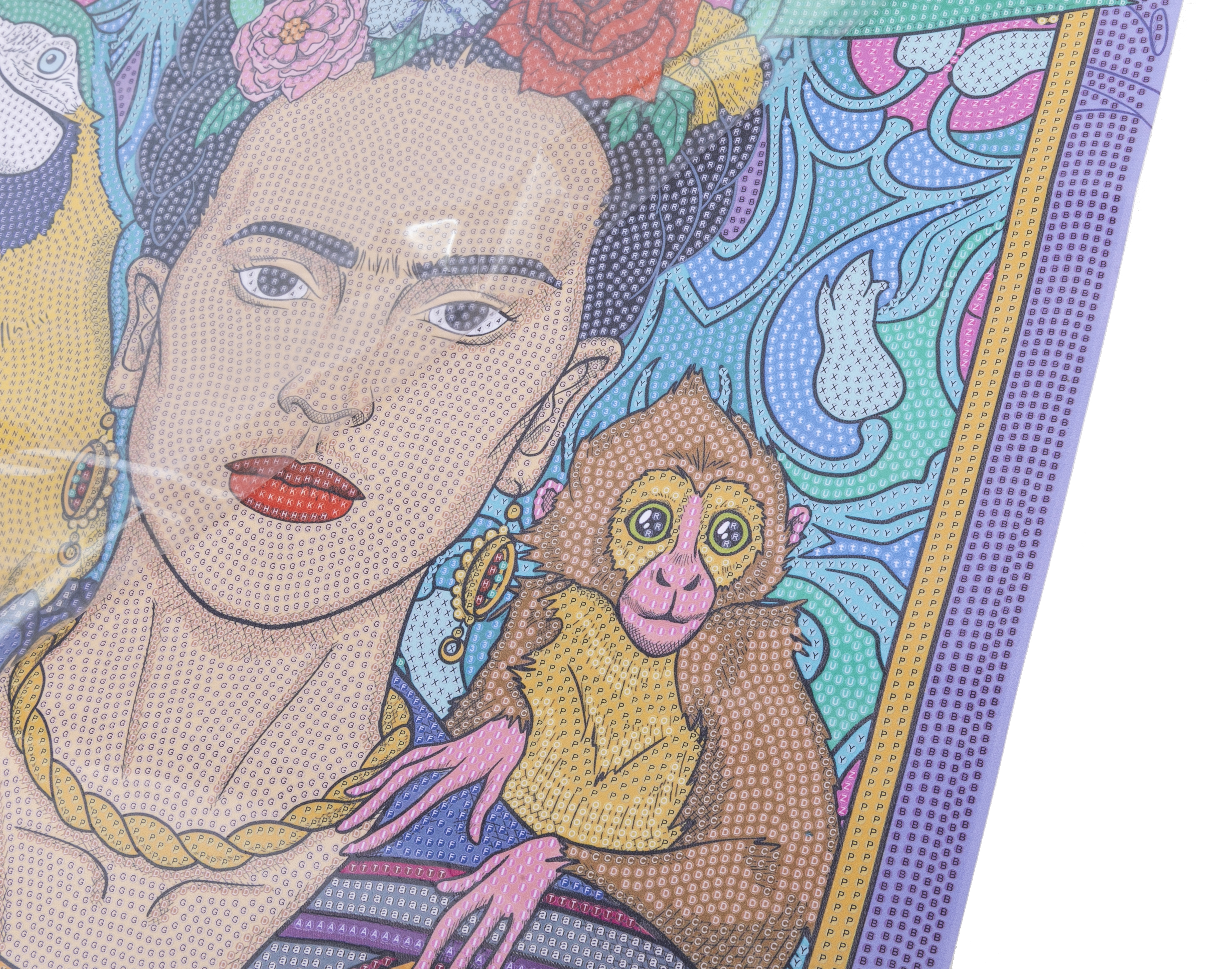 Obraz v lištách Frida Kahlo (40x50 cm) vykladanie z diamantov
