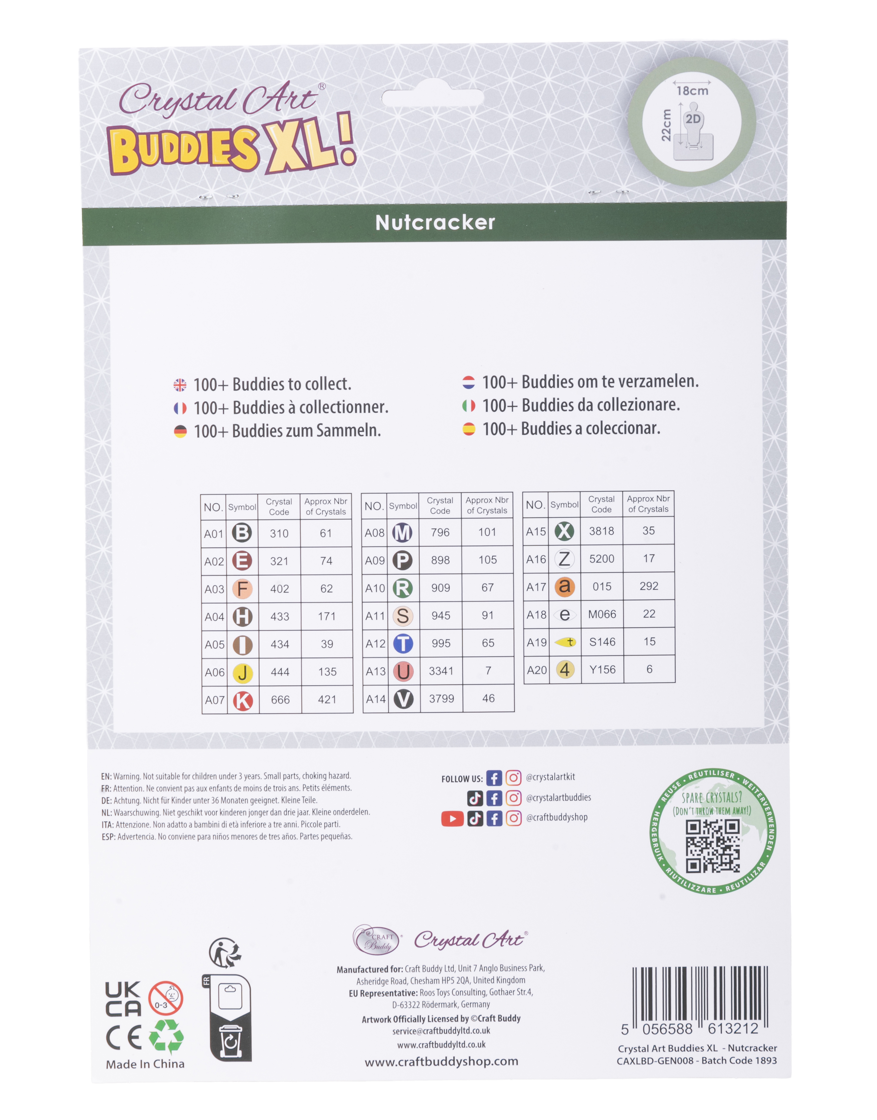 Figúrka Luskáčik XL vykladanie z diamantov