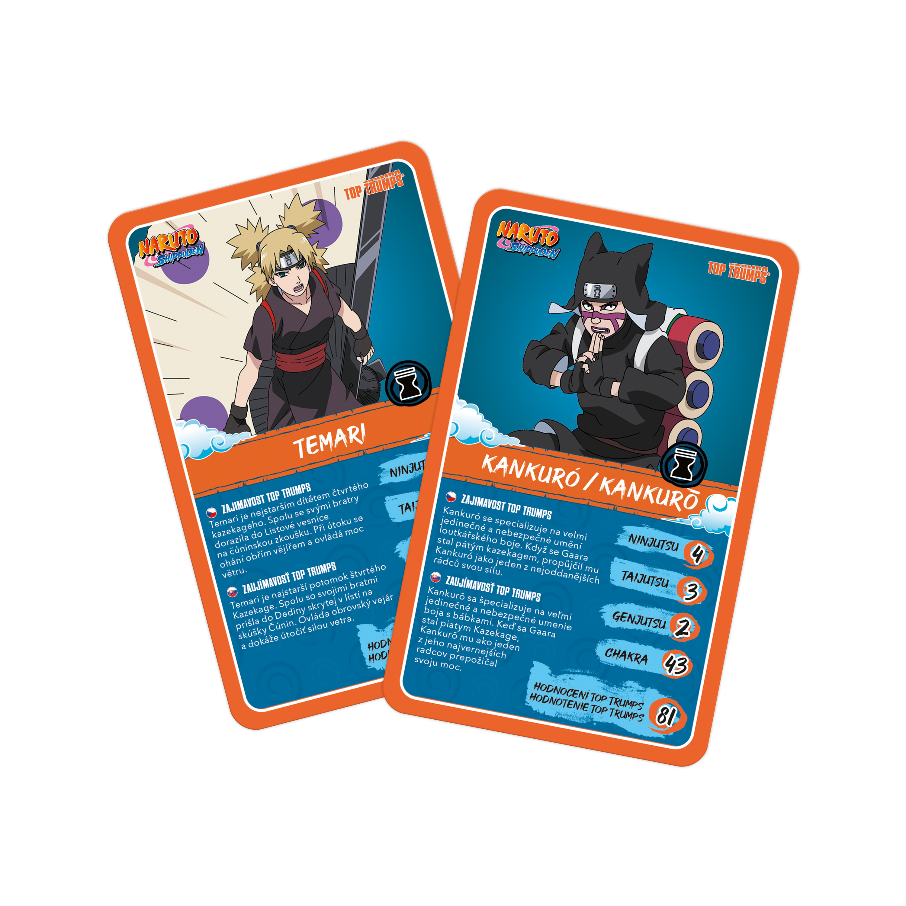 Cestovná hra Top Trumps Naruto CZ/SK