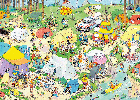 Puzzle Kempovanie v lese 1000 Jan van Haasteren