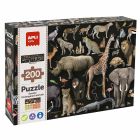 APLI Puzzle Ohrozené druhy zvierat zo savany 200 dielikov