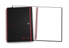 Zápisník Oxford A4 Black n´ Red Notebook štvorček 70 listov