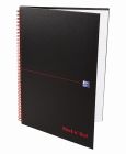 Zápisník Oxford A4 Black n´ Red Notebook štvorček 70 listov