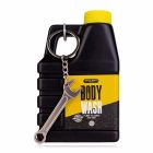 Sprchový gél 200ml Bath and Body toolkit vo fľaši v tvare kanistra s kľúčenkou, 3 motívy, vôňa: santalové drevo a pižmo, PU 6/12