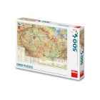 Puzzle Mapa Českej republiky 500 Dino