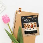 Drevený set knižných záložiek Knihožrúti 4ks Cozywood