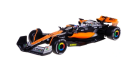 Bburago 1:43 RACE Formula F1 - McLaren F1 Team MCL60 (2023) 4 (Lando Norris) - with driver and decorative box
