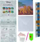 Pohľadnica Simba a Nala Disney vykladanie z diamantov