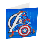 Pohľadnica Captain America Marvel vykladanie z diamantov