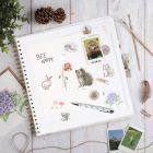 Scrapbook album s hrebeňovou väzbou 