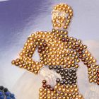 Pohľadnica R2-D2 a C-3PO Star Wars vykladanie z diamantov