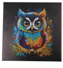 Obraz Sova (30x30 cm) vykladanie z diamantov