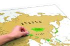 Klasická stieracia cestovná mapa