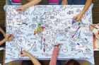 Obrus na opätovné maľovanie Mapa sveta