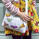 Crossbody kabelka na opätovné maľovanie Motýle