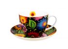 Jumbo porcelánová šálka s podšálkou Ethnic 470 ml