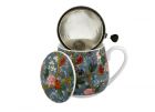 Porcelánový sudový hrnček so sitkom a krytom W. Kilburn - Blue 430 ml