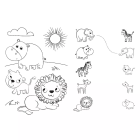 Puzzle Zvieratká v ZOO 24 Super Maxi Trefl
