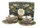 Sada dvoch espresso šálok s podšálkou William Morris - Strawberry Thief Blue 90 ml
