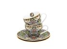 Sada dvoch espresso šálok s podšálkou William Morris - Strawberry Thief Blue 90 ml