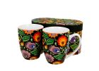 Sada dvoch klasických porcelánových hrnčekov Ethnic 350 ml