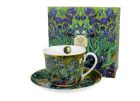 Jumbo porcelánová šálka s podšálkou Vincent Van Gogh - Irises 400 ml