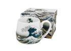 Porcelánový sudový hrnček K. Hokusai - The Great Wave 430 ml