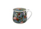Porcelánový sudový hrnček so sitkom a krytom W. Kilburn - Blue 430 ml