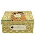 Sada dvoch šálok s podšálkou Gustav Klimt - The Kiss Brown 280 ml